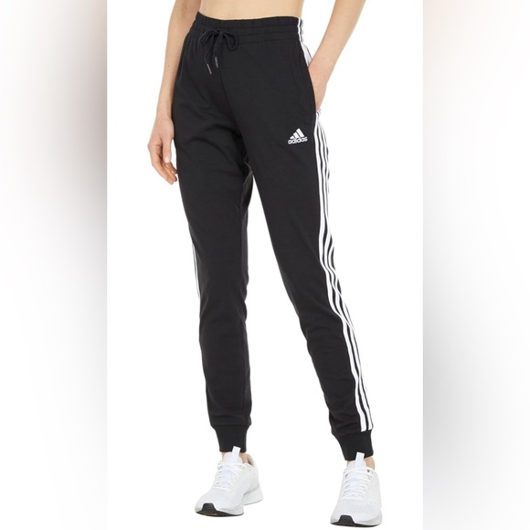 Adidas Mint Green Sweatpants with White Stripes - Picture 1 of 5